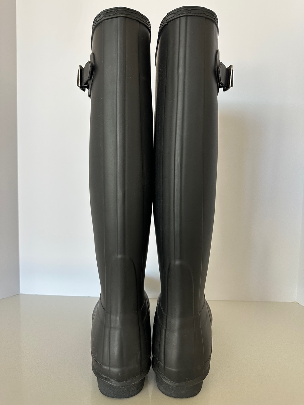 Hunter Original Tall Waterproof Rain Boots Women’s Size 9 Black Matte - Picture 8 of 12